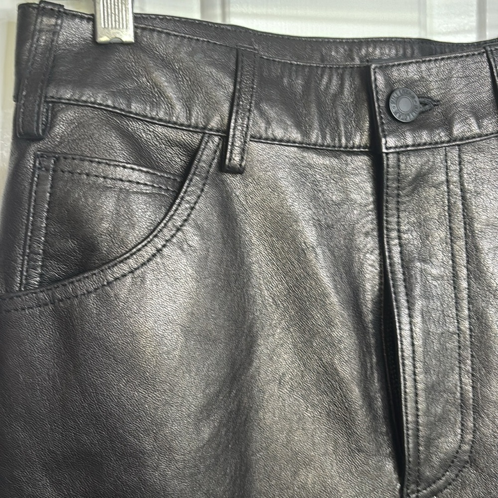 NWT NILI LOTAN Roe leather pants black size 4. Current season - Picture 5 of 12